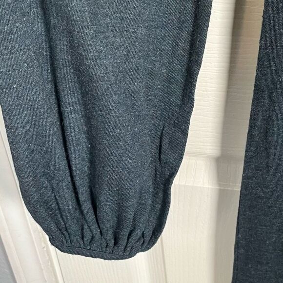 Chasor Sz M Blue Midi Dress High Low Hemline Long Sleeve - Picture 6 of 13